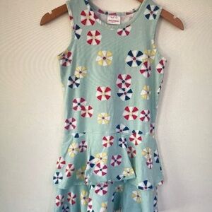 Colorful Sleeveless Peplum Dress